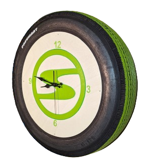 Reifen als Uhr Sachsenring Trabant